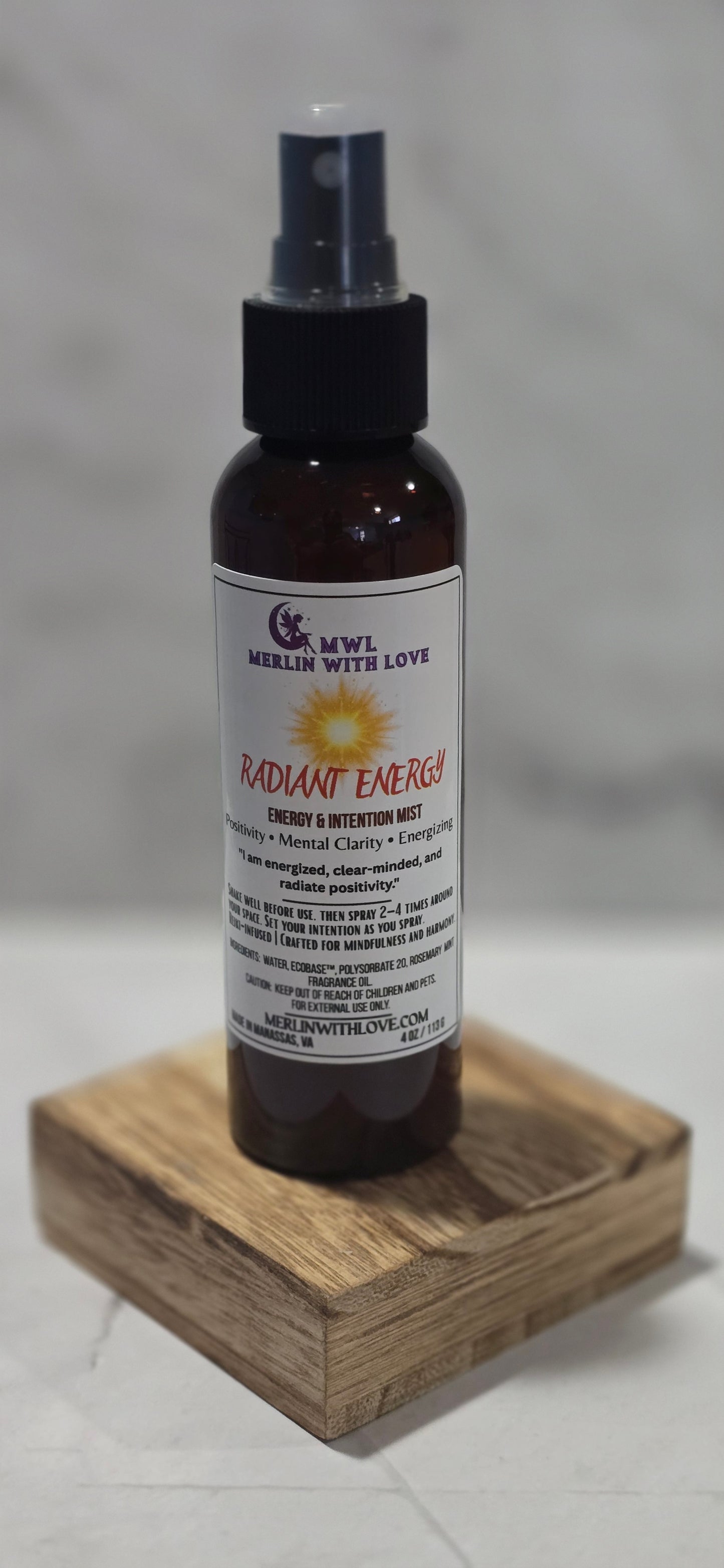 Reiki-Infused Holistic Spiritual Room Spray – New Year Sacred Space 4oz
