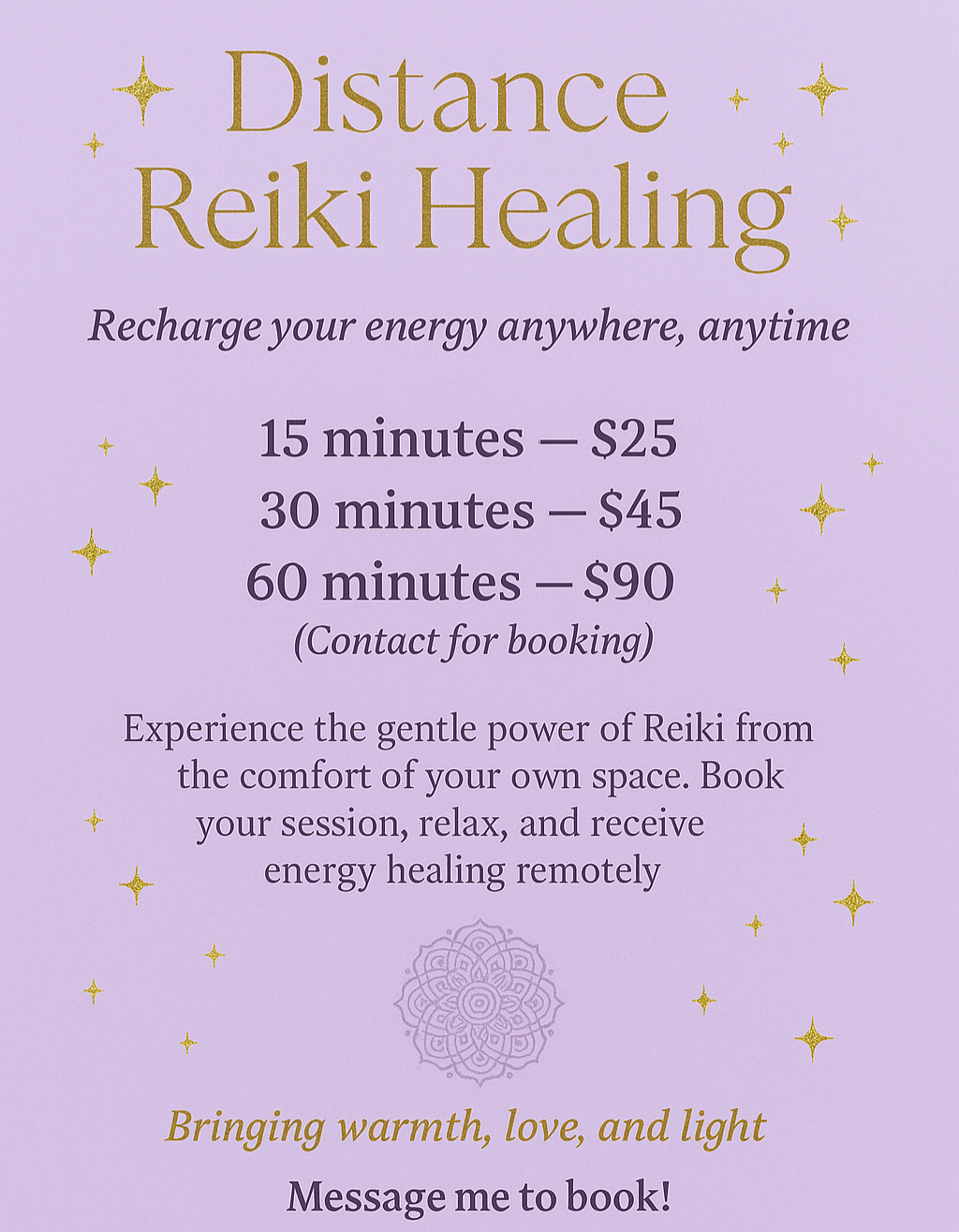 Distance Reiki Sessions