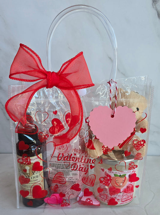 Valentine’s Day Gift Bag | Romantic Self-Care Gift | Candle & Pampering Set - Free Shipping