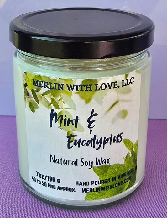 Mint & Eucalyptus Soy Wax Candle